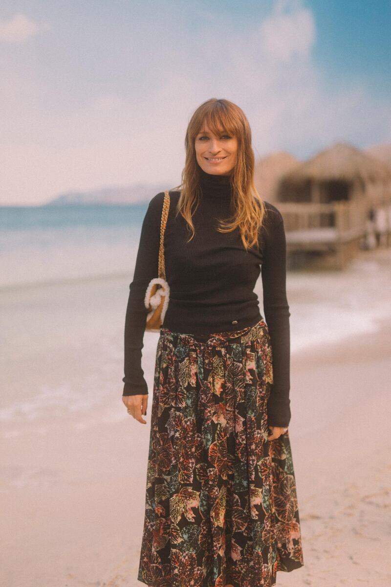 Caroline de Maigret at the Chanel beach inspired show