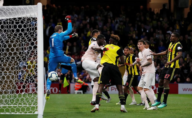 Goalkeeper: David de Gea (Manchester United) - A magnificent late save from Christian Kabasele ensured United's earlier excellence was rewarded with a win at Watford. Reuters