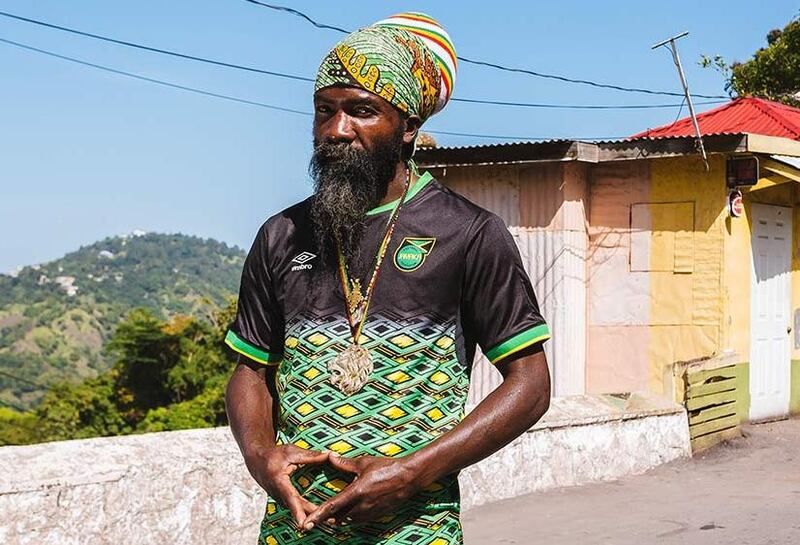 The men's version of the Jamaica away kit. Courtesy Umbro
