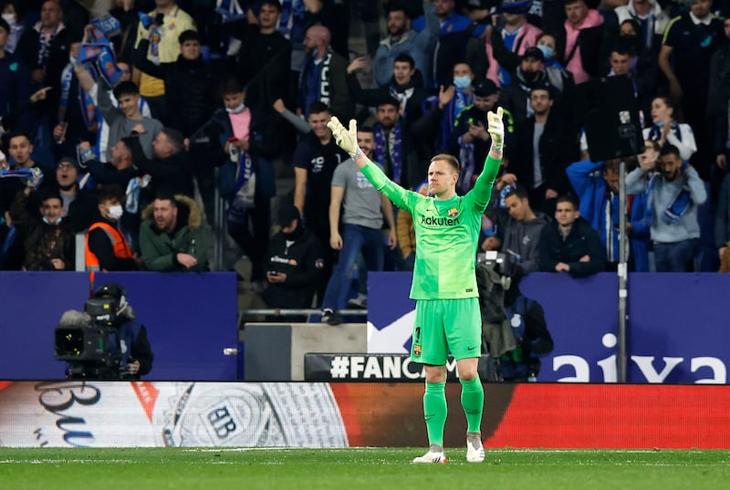 Marc-Andre ter Stegen – 6. A Quiet first half until Darder’s outstanding equaliser flew past him. Could do little about the second in an intense derby with nine yellow cards, two of them red. Reuters