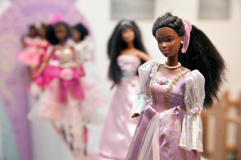 Abu Dhabi, United Arab Emirates, May 28, 2013: 
A private collection of Barbie dolls, all dressed in shades of pink, stands on display on Tuesday, May 28, 2013, at the Ghaf Gallery on Kaleej Al Arabi Sreet in Abu Dhabi. The dolls and cars collections are being exhibited as part of Toys & Treasures show at the Ghaf gallery to mark International Museum Day 2013 as an inspiration for young people in the Emirate.
Silvia Razgova / The National

