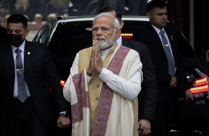 India's Prime Minister Narendra Modi gave a warning about rising geopolitical tensions in different parts of the world.  Reuters