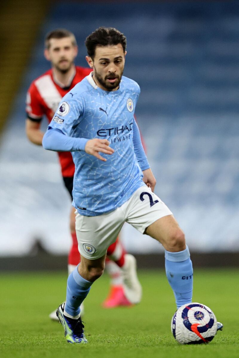Bernardo Silva - 6, Looked composed no matter the situation and moved the ball well, but one of his touches lead to Southampton getting their second. Came so close to getting a ball of his own. AFP