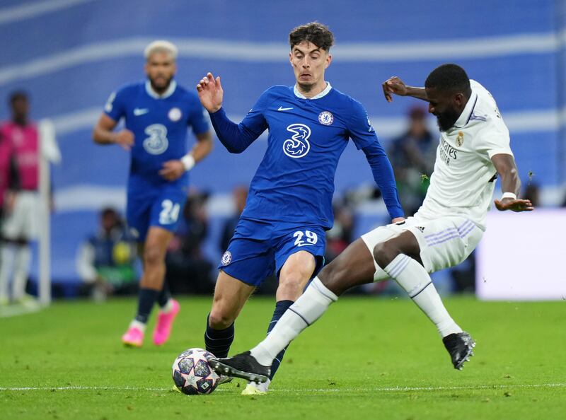 Kai Havertz (Sterling, 65) - 5. Worked hard after coming on but he was well dealt with by the duo of Militao and Alaba in Madrid’s defence. Getty