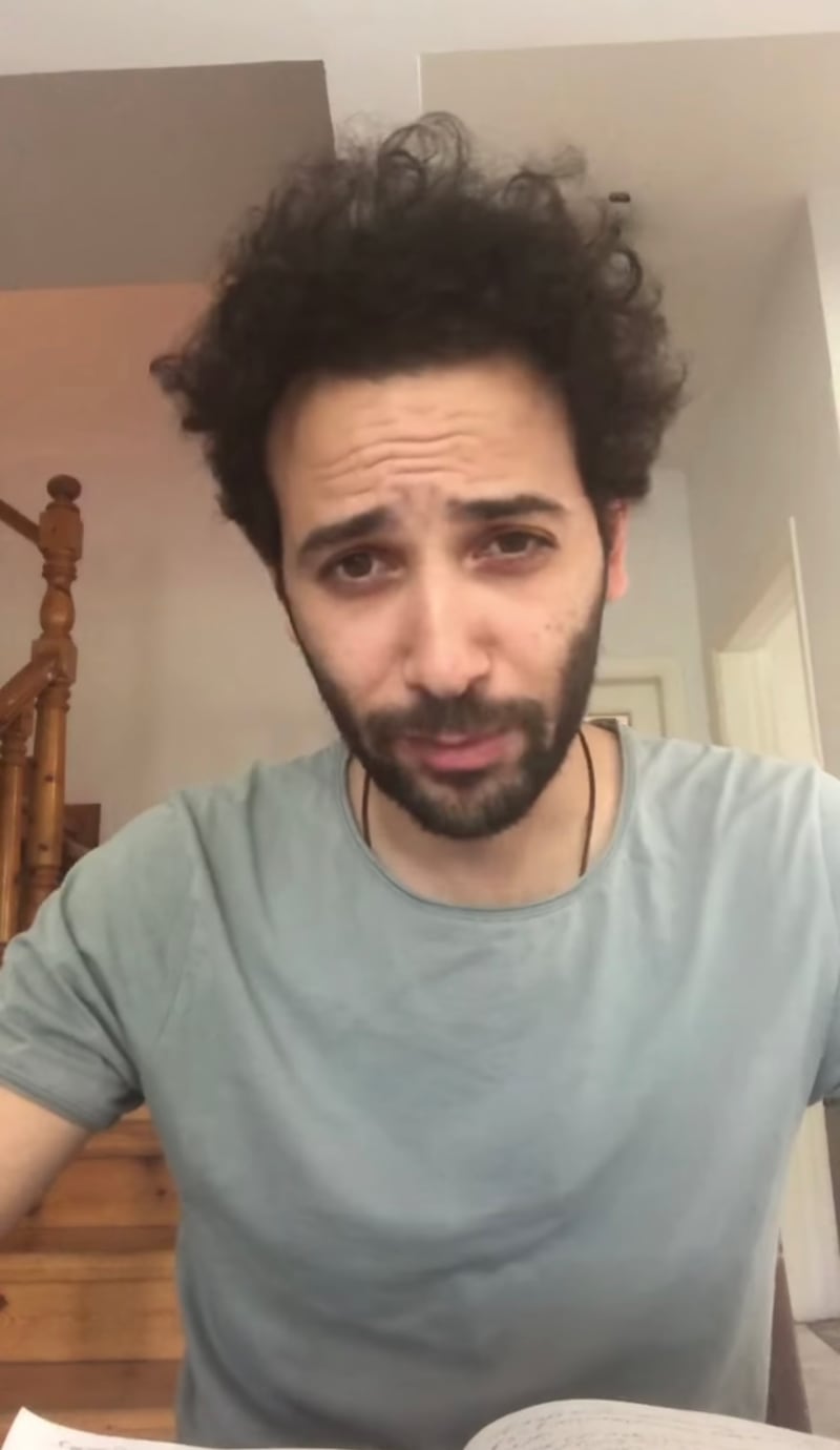 Egyptian actor Karim Kassem posted a 13-minute video on Instagram, sharing his experience with Covid-19. Instagram / Karim Kassem