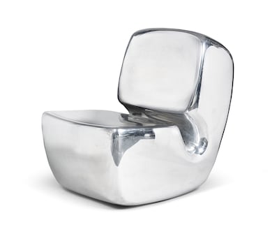 The Zenith Chair by Marc Newson will be included in the Karl Lagerfeld auction by Sotheby's later this year. Photo: Sotheby's