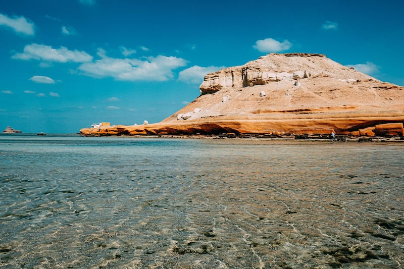 Shuweihat Island, which boasts rocky beaches and canyon-like formations, is located off the Abu Dhabi coast. Obaid AlBudoor