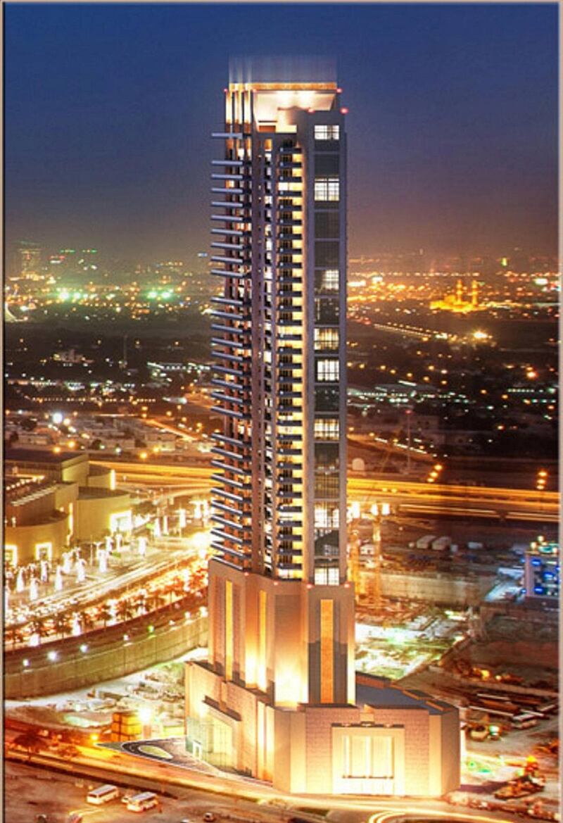 An external shot of The 118 in Downtown Dubai. Courtesy LuxuryProperty.com