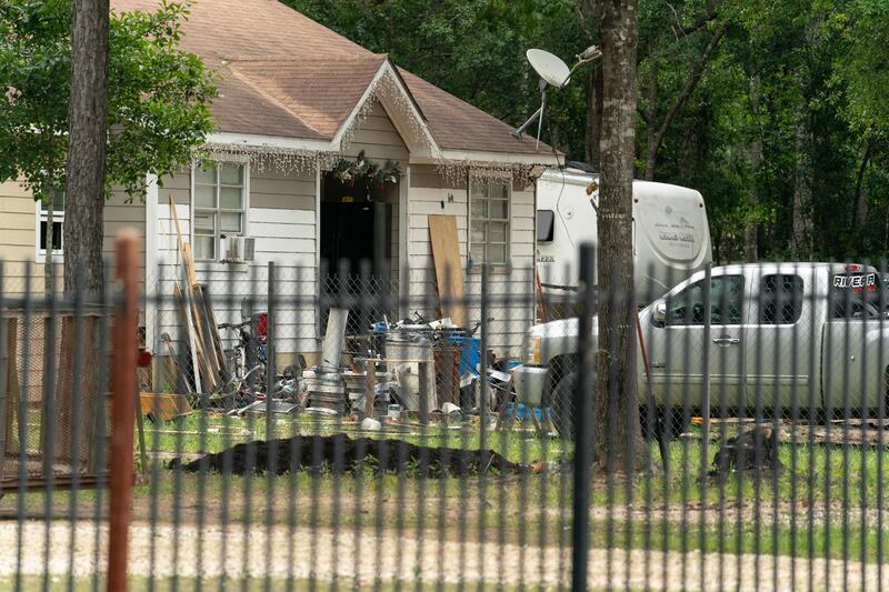 The house in Cleveland, Texas, where five people were shot dead. Getty Images / AFP