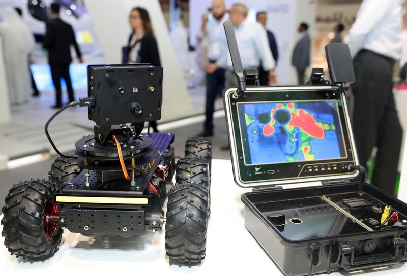 Dubai, United Arab Emirates - October 9th, 2017: Standalone. A remote control camera and robot that detects heat at the 37th GITEX technology week. Monday, October 9th, 2017 at World Trade Centre, Dubai. Chris Whiteoak / The National