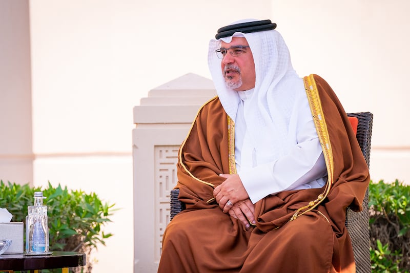 Bahrain's Prime Minister and Crown Prince Salman bin Hamad Al Khalifa at Riffa Palace, Bahrain. Wam