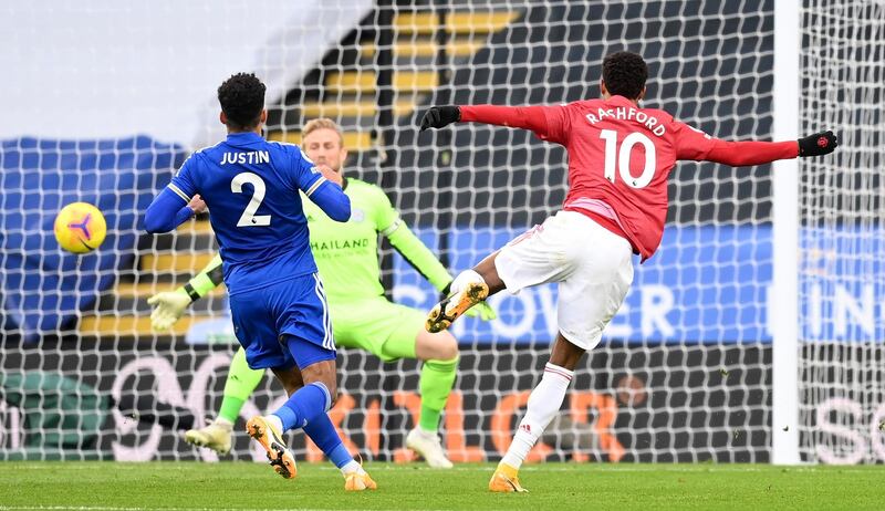 LEICESTER CITY RATINGS: Kaspar Schmeichel - 7: Left woefully exposed after just two minutes but was relieved/stunned to see Rashford head over from a few metres out. No chance with either goal after being left one-on-one on both occasions. Brilliant one-handed stop to deny Rashford a second goal on the hour. EPA