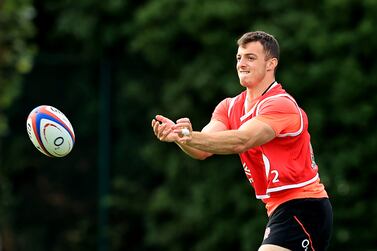 TEDDINGTON, ENGLAND - SEPTEMBER 28:  Adam Radwan passes the ball during the England training session held at The Lensbury on September 28, 2021 in Teddington, England. (Photo by David Rogers / Getty Images)