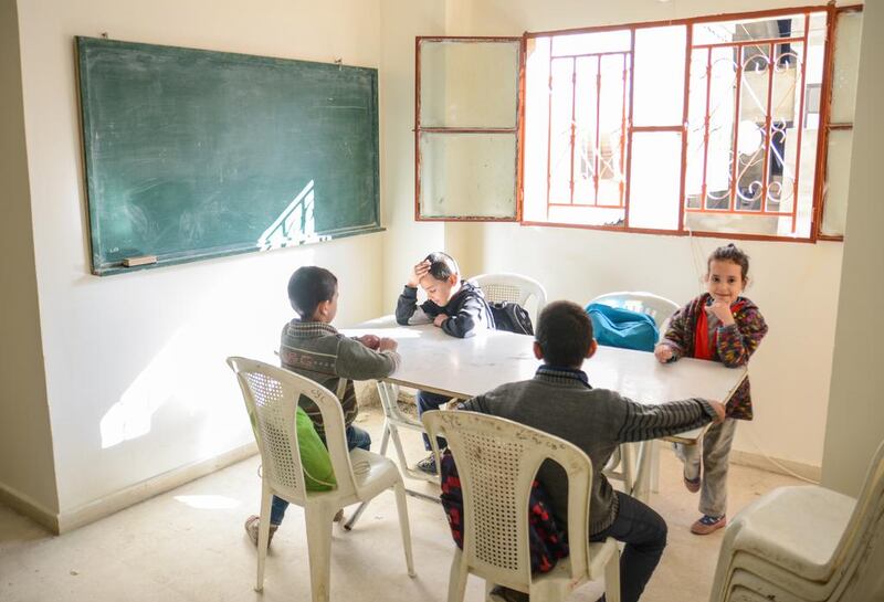 With Shatila’s two schools severely overcrowded, children from the camp in southern Beirut, Lebanon attend extra study sessions at the CYC, an NGO set up in 1997 to provide education and recreational activities for six to 18-year-olds. December 8, 2015. Courtesy Tomas Jivanda