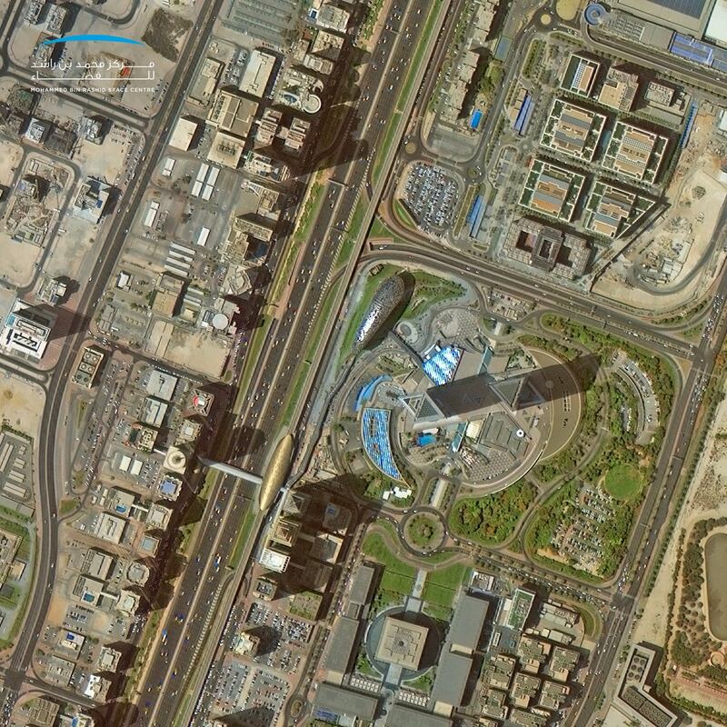 The Museum of the Future, which is expected to open this year, is visible from space.