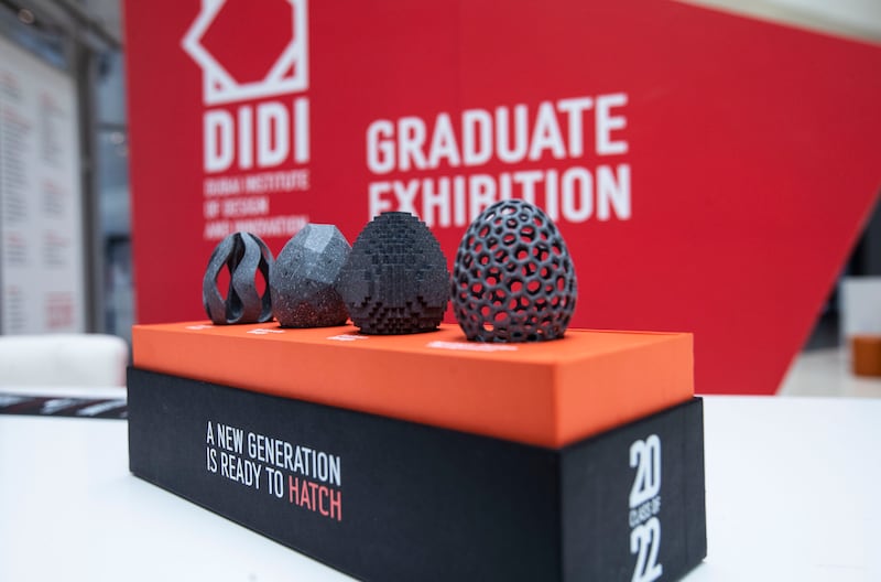 The DIDI's invitation to its first graduation ceremony. The four eggs  represent each of the institute's four disciplines, as well as 'a new generation ready to hatch'. 