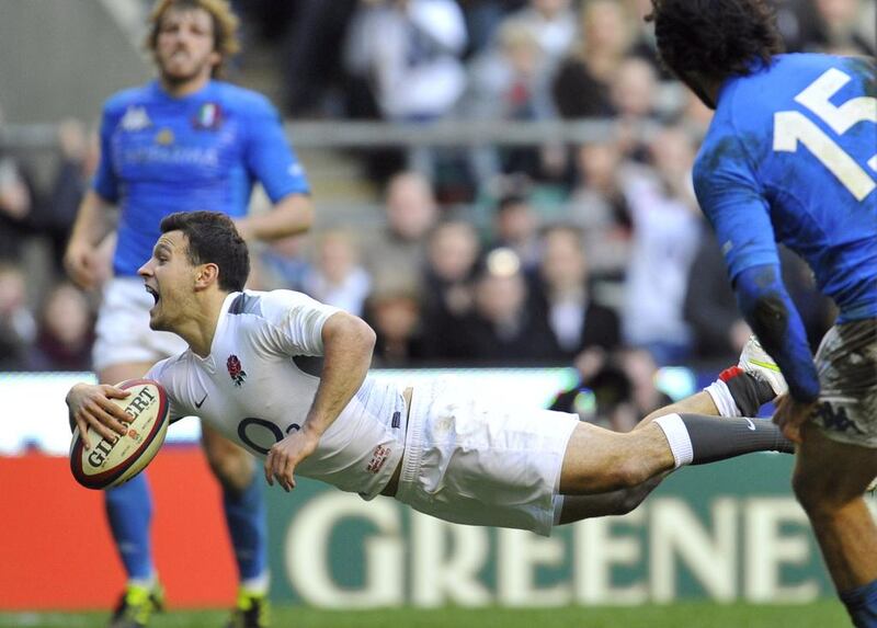 Danny Care scoring a try for England against Italy in 2011. Toby Melville / Reuters