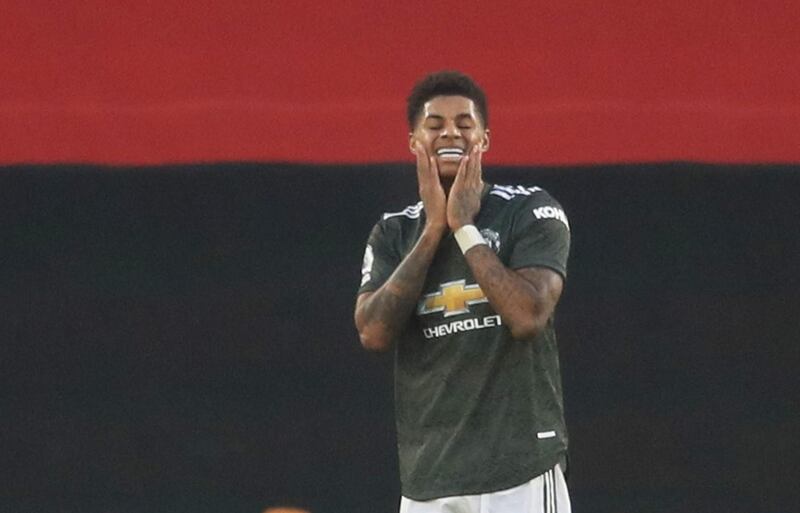 Marcus Rashford - 6: Switched with Greenwood in a front two. Unable to stop Bednarek for first goal. Still far from his best but superb cross for Cavani’s winner on a day when he was more effective in build-ups. Reuters