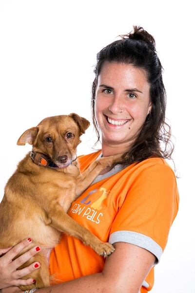 Mena Lopes, a dog trainer at Dubai's Paw Pals. Courtesy Paw Pals