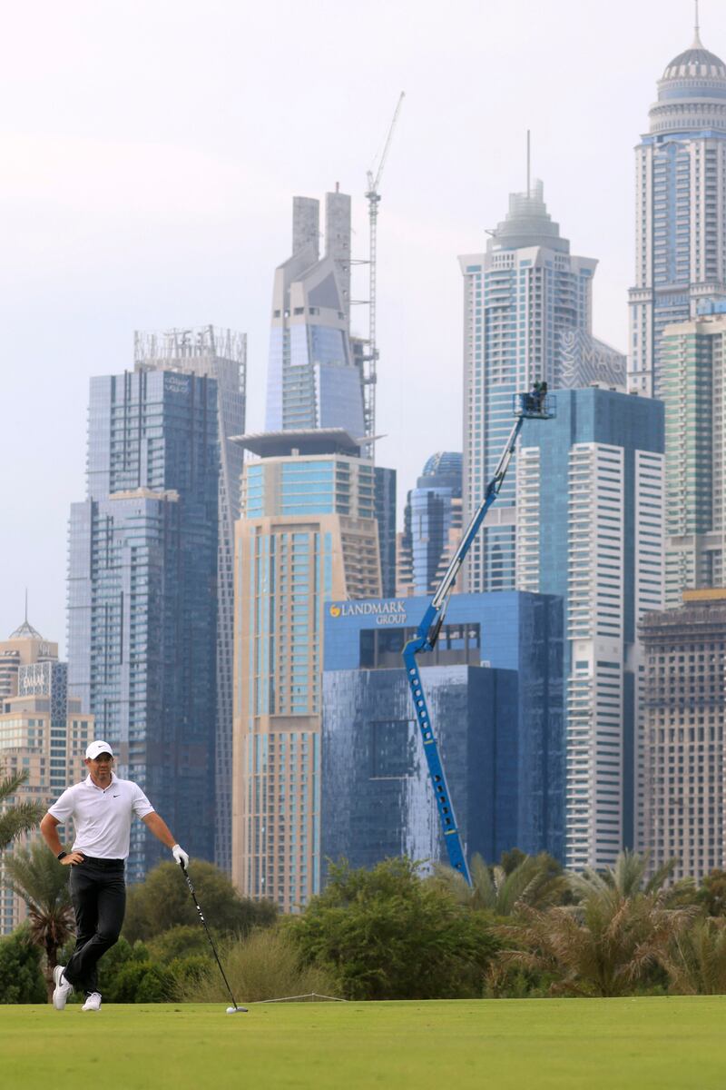 Rory McIlroy in action on day one. AFP