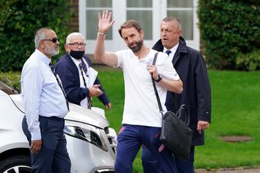 England manager Gareth Southgate leaves the Grove Hotel, Hertfordshire. Picture date: Monday July 12, 2021.