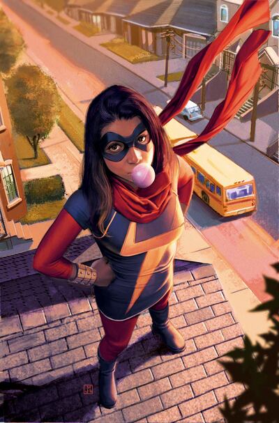 A handout image of Ms. Marvel (Courtesy: Marvel) *** Local Caption ***  al15mr-cover-msmarvel02.jpg