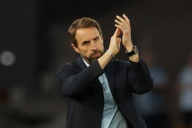 Soccer Football - UEFA Nations League - Group C - England v Hungary - Molineux Stadium, Wolverhampton, Britain - June 14, 2022 England manager Gareth Southgate applauds fans after the match Action Images via Reuters / Paul Childs