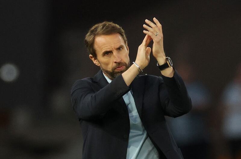 England manager Gareth Southgate applauds fans after the match. Reuters