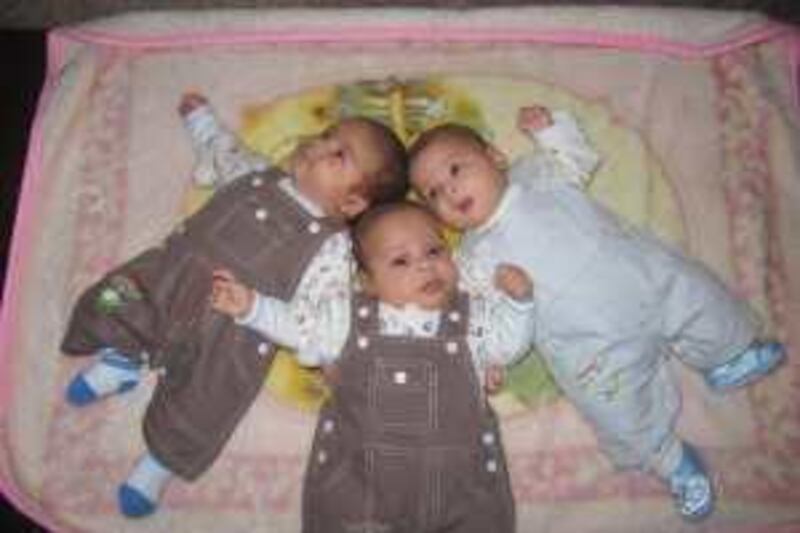 March 29, 2010- provided photo of the Bakari triplets, Suhail, Ali and one girl Halla. The 2 boys died under mysterious circumstances in Ajman.  Hassan Ali Bakari is the father.
Courtesy  Hassan Ali Bakari 