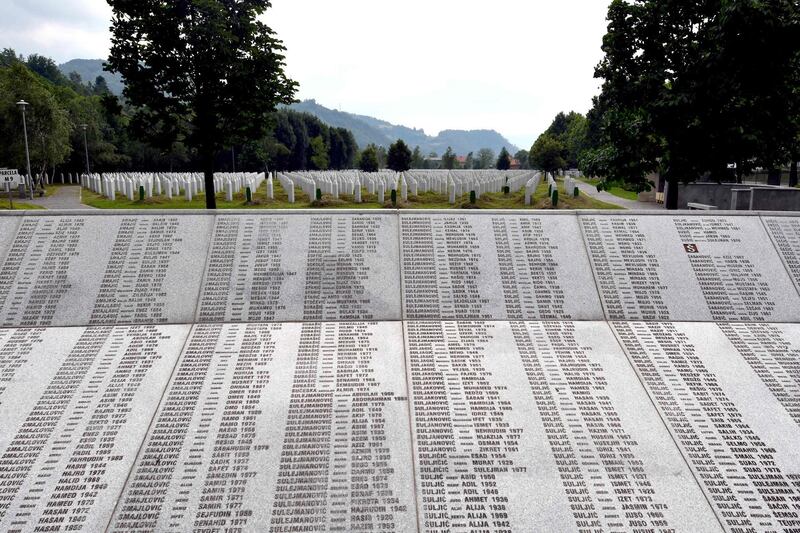 The Potocari memorial cemetery near Srebrenica. AFP