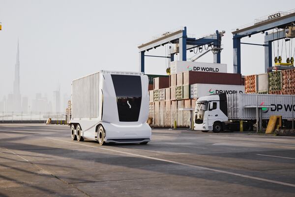 Electric freight mobility company Einride and global ports operator DP World have announced a partnership to launch the region's largest electric, autonomous freight mobility technology. Photo: Einride