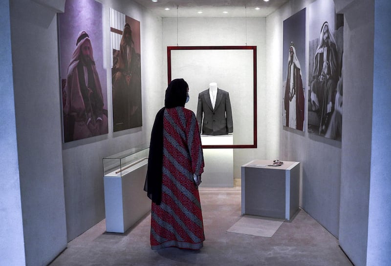 Sheikh Shakhbut's fashion exhibited here show his refined taste, with simple garments and accessories that he was known to favour like the sunglasses and the pocket watch.