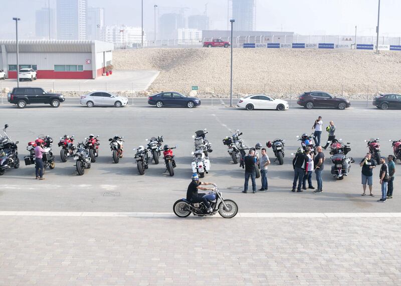 DUBAI, UNITED ARAB EMIRATES. 13 SEPTEMBER 2019. 

More than 100 bikers from motorcycle clubs in the UAE will pay tribute to Scotsman Ricky Gilchrist, 46, who was killed on Maliha Road in Sharjah on August 9.

Friends and family of a Dubai resident who died in a motorbike accident last month are holding a memorial ride in his honour on Friday.


His mother, father, sister and son, Jack, 22, have flown in from Scotland to join the memorial ride on Friday. The group are due to set off from Dubai Motor City for Bab Al Shams to plant a ghaf tree in remembrance.

(Photo: Reem Mohammed/The National)

Reporter:
Section: