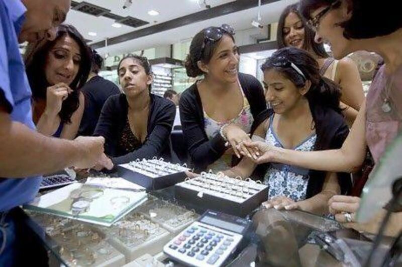Gold and diamond executives have enjoyed sales growth of up to 30 per cent in the first half of the year but the number of Indian buyers has plunged following the increase in import duty from 2 per cent to 4 per cent earlier this year. Jeff Topping / The National