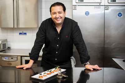 For Khalid Dahbi, above in the Quintessentially kitchen in Marylebone, London, caviar is a 'passion of mine and a true love affair'. Mark Chilvers