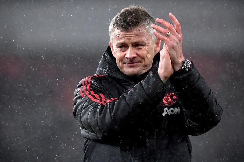 epa07427616 Manchester United's head coach Ole Gunnar Solskjaer reacts during the English Premier League soccer match between Arsenal FC and Manchester United at the Emirates Stadium in London, Britain, 10 March 2019.  EPA/NEIL HALL EDITORIAL USE ONLY. No use with unauthorized audio, video, data, fixture lists, club/league logos or 'live' services. Online in-match use limited to 120 images, no video emulation. No use in betting, games or single club/league/player publications