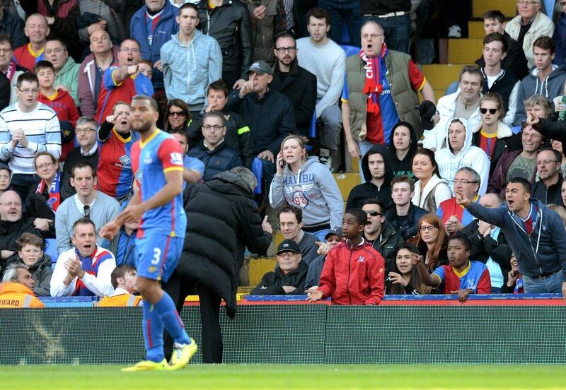 Jose Mourinho the Chelsea manager argues with a Crystal Palace ball boy during the Premier League match between Crystal Palace and Chelsea at Selhurst Park on March 29, 2014 in London, England. Steve Bardens/Getty Images