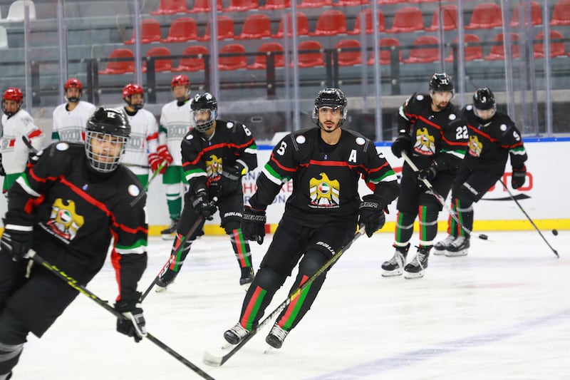 The UAE won the IIHF World Championship Division 2 Group B at the Zaytinburnu Ice Rink in Istanbul on Sunday. Photo: UAE Ice Sports Federation