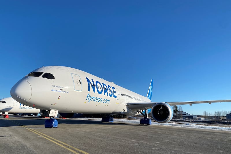 A Norse Atlantic Boeing 787 Dreamliner aircraft parked at Oslo Airport, Norway. Reuters
