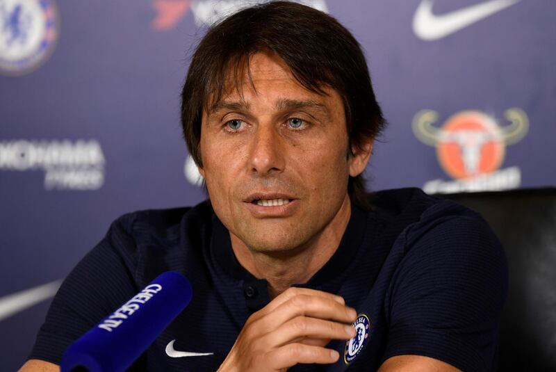 Soccer Football - Premier League - Chelsea Press Conference - Chelsea FC Training Ground, London, Britain - April 6, 2018   Chelsea manager Antonio Conte during the press conference   Action Images via Reuters/Tony O'Brien