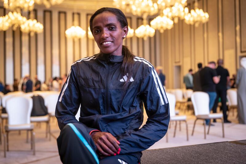 Ethiopia's Dera Dida hopes a repeat victory at the Dubai Marathon and a personal best time can help secure her place at the Paris Olympics. Antonie Robertson / The National