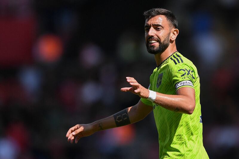 Bruno Fernandes - 6. Another who had a shot on target in the first-half goalmouth scramble. His free-kicks underwhelm, he gave the ball away too much, but his first goal of the season was a delight, making a tough finish from a Dalot cross look doable. "Bruno, Bruno, Bruno, he's from Sporting like Cristiano," chant the United fans. EPA