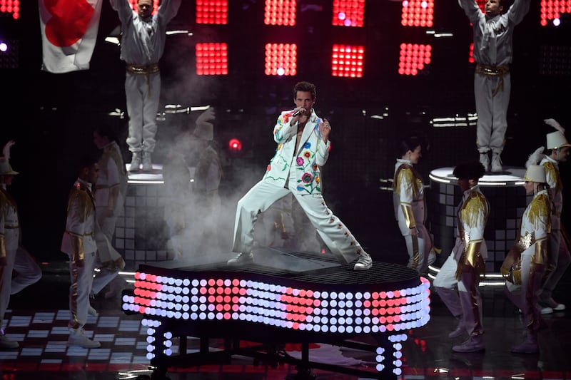 Mika performs on stage. Getty Images