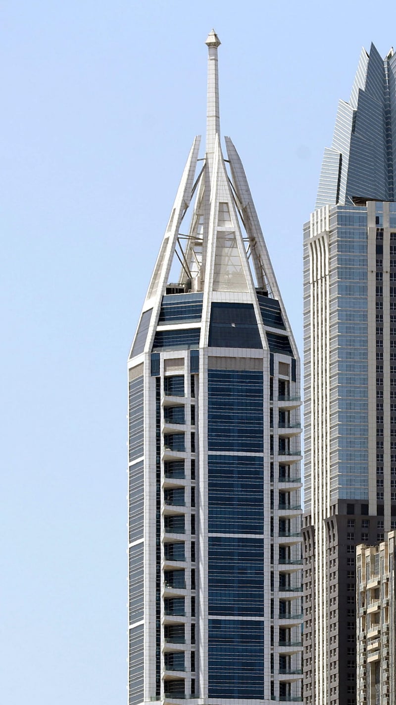 Dubai, United Arab Emirates - Reporter: N/A: General View of Dubai Marina skyscrapers on a very clear day. Tuesday, April 14th, 2020. Dubai. Chris Whiteoak / The National