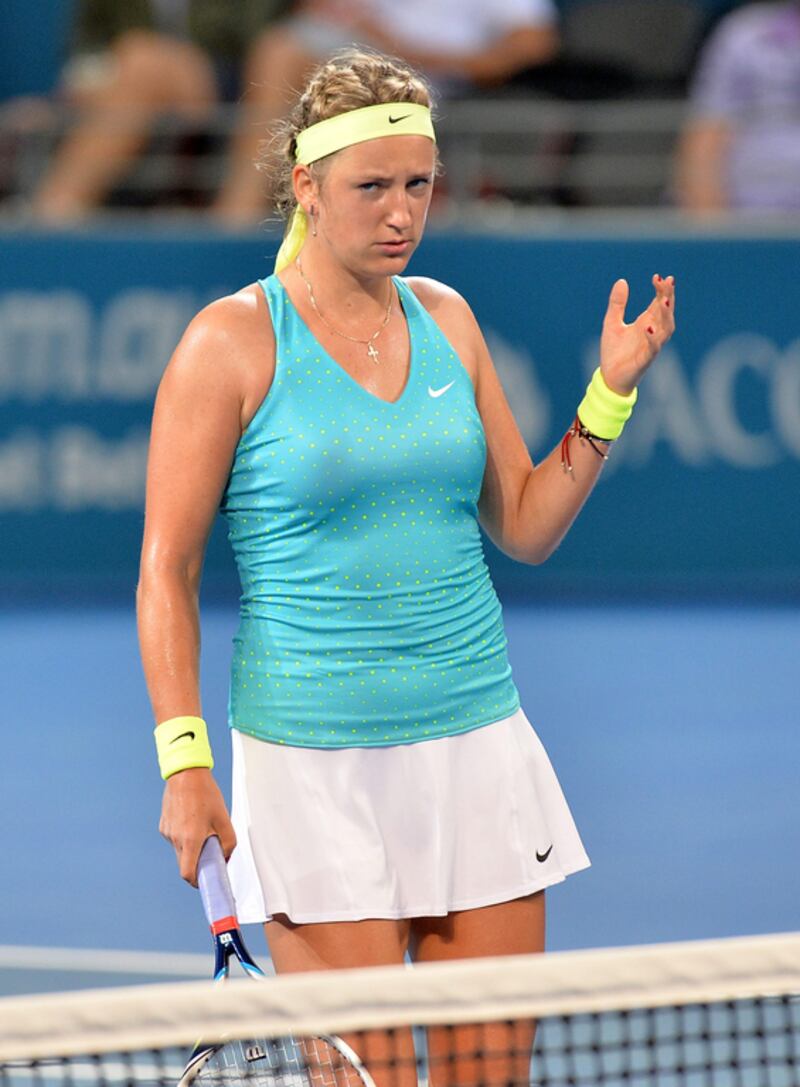 Victoria Azarenka dropped two match points in the game against Karolina Pliskova in Brisbane. Bradley Kanaris / Getty Images