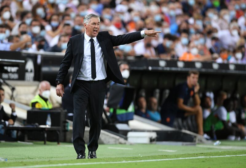 Real Madrid manager Carlo Ancelotti issues instructions to his players from the touchline. Getty Images