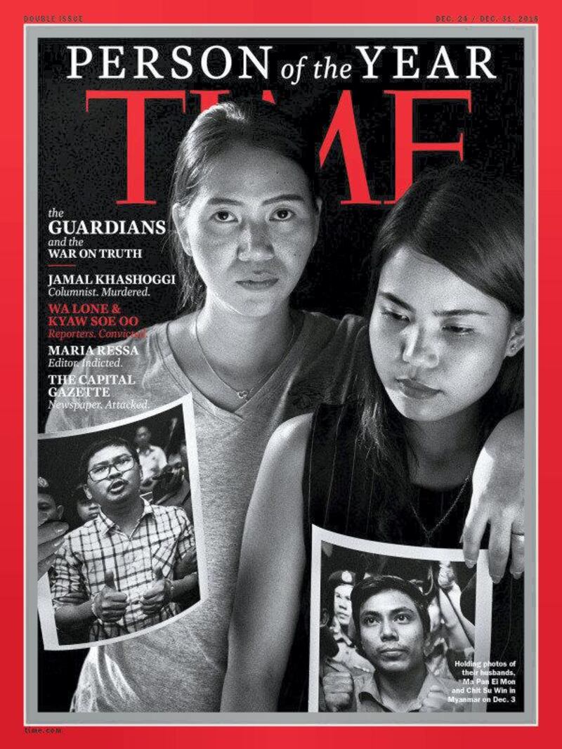 'Time' Person of the Year cover - Wa Lone and Kyaw Soe Oo