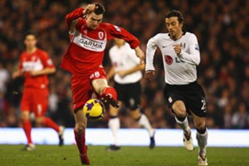 Middlesbrough's Adam Johnson is an exciting runner with the ball at his feet.