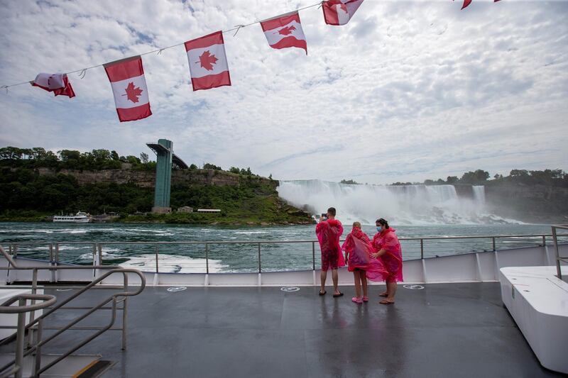 Canadian tourists have ample space aboard the 'Hornblower'. Reuters
