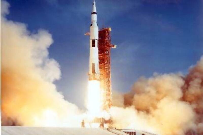 The Saturn V space vehicle lifts off on July 16, 1969, from the Kennedy Space Center launch complex in Florida. AFP Photo / Nasa